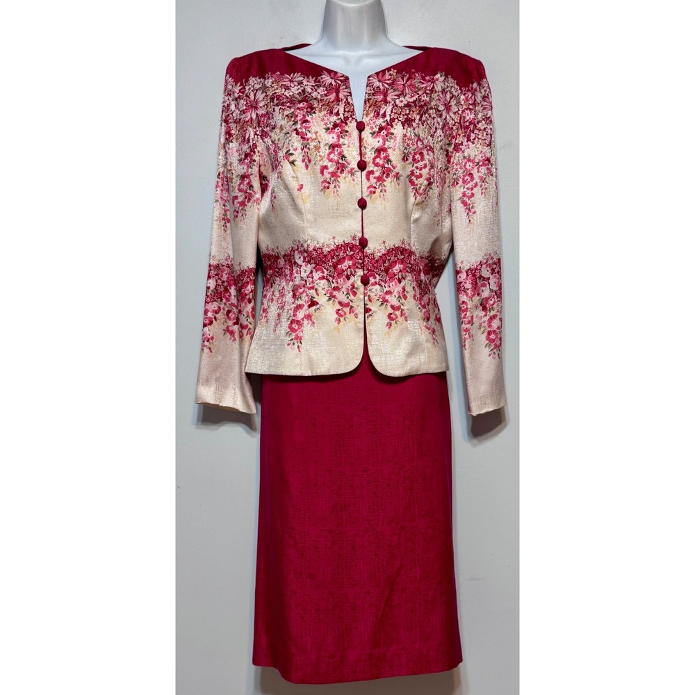 Adrianna Papell Red Midi Pencil Skirt for Cocktail